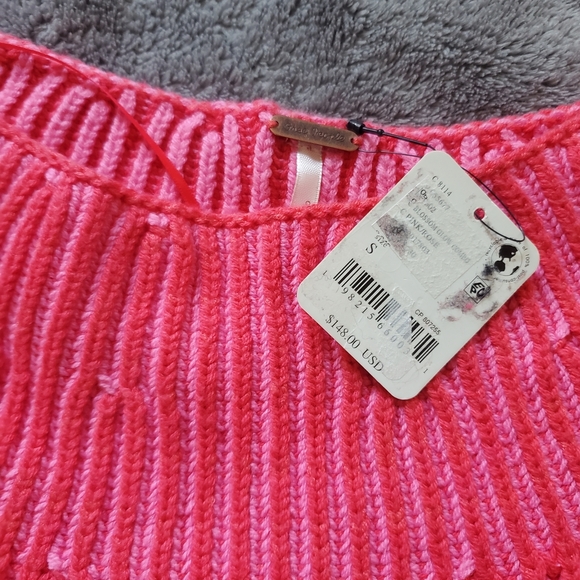 *NWT* Free People Boat Neck Tunic Pink Sweater, Size Small - Picture 4 of 5